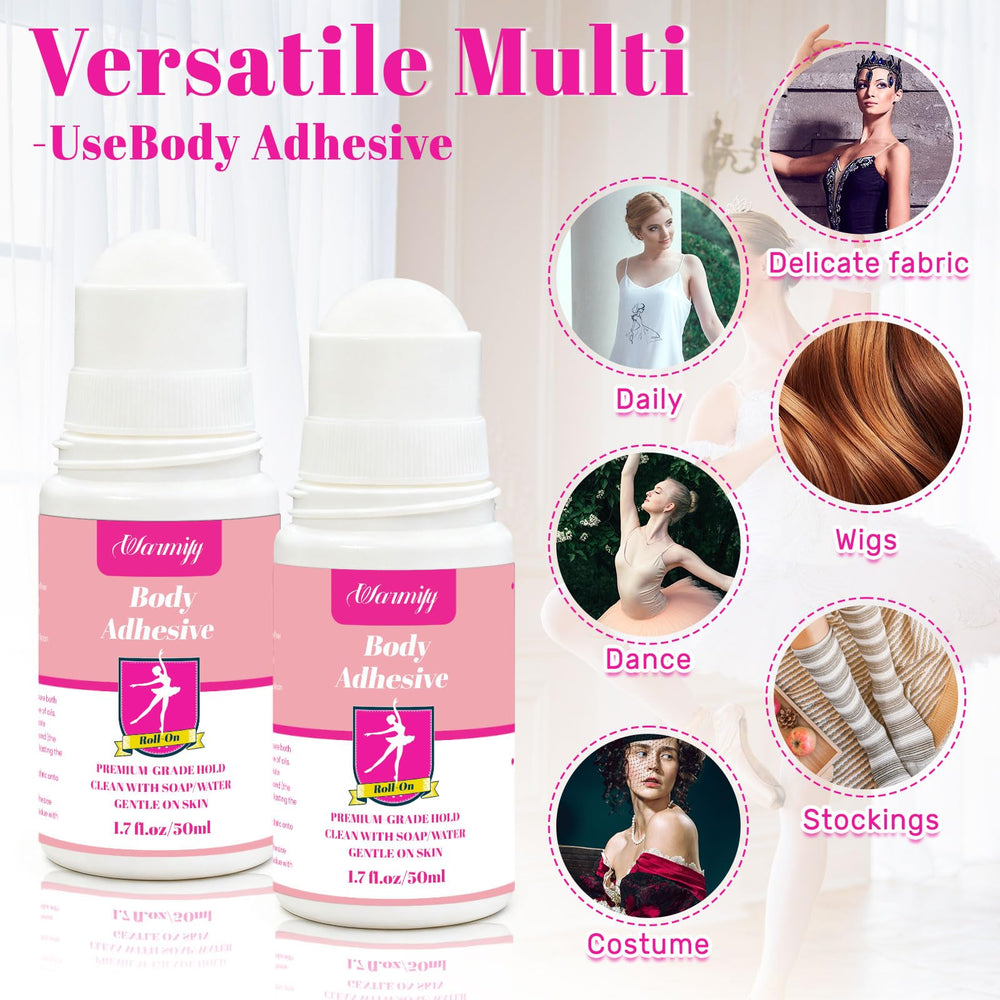 Warmify Colle-Corps Rouleau — absence de résidu sur peau et vêtements