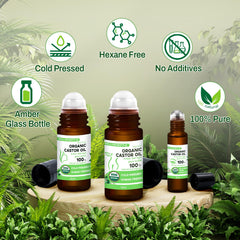 Warmify rouleau corps, huile ricin bio, hydratation et souplesse.