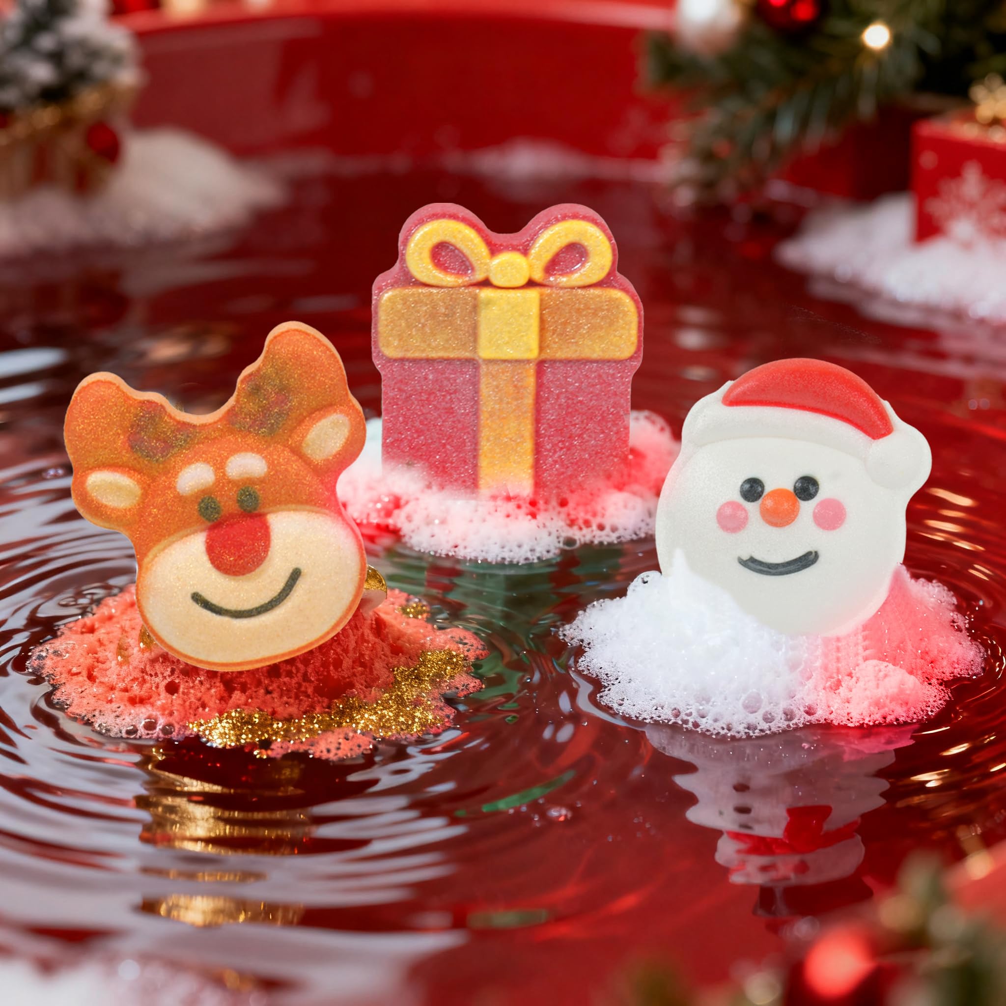 Warmlife Boules de bain Noël – coffret cadeau élégant pour des moments douillets.