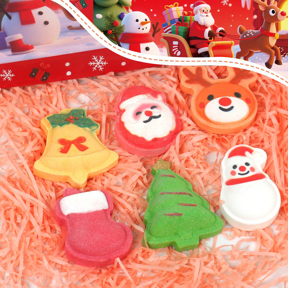 Warmlife Boules de bain Noël – bulles et couleurs vives pour un bain coloré.