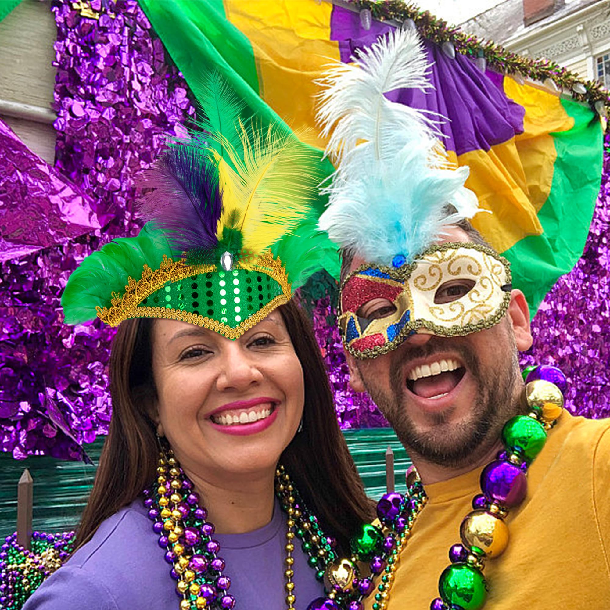 Watayo serre-tete Mardi Gras ensemble de huit pièces pour diverses tenues festives