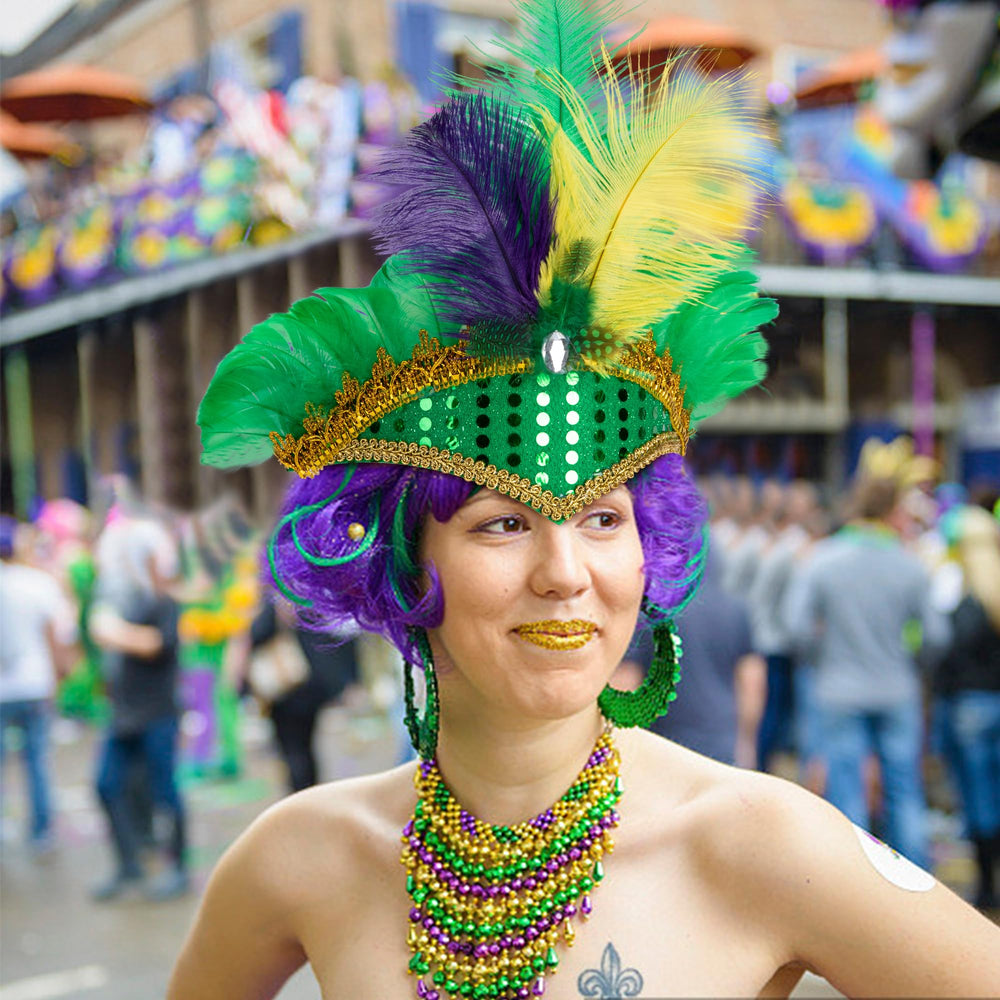 Watayo serre-tete Mardi Gras portable et léger, facile à porter toute la soirée