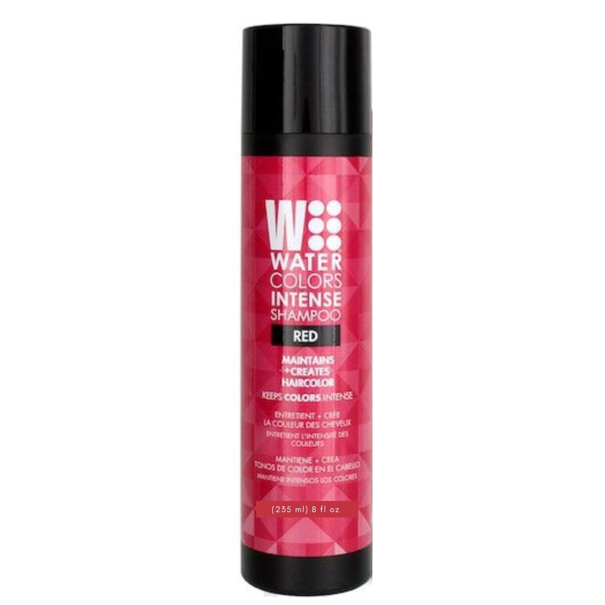 Watercolors emballage rouge; tube pratique pour application quotidienne.
