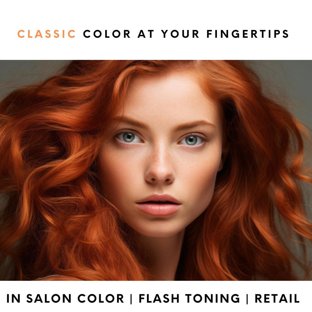 Watercolors Tressa application couleur cuivre sur cheveux, éclat immédiat.