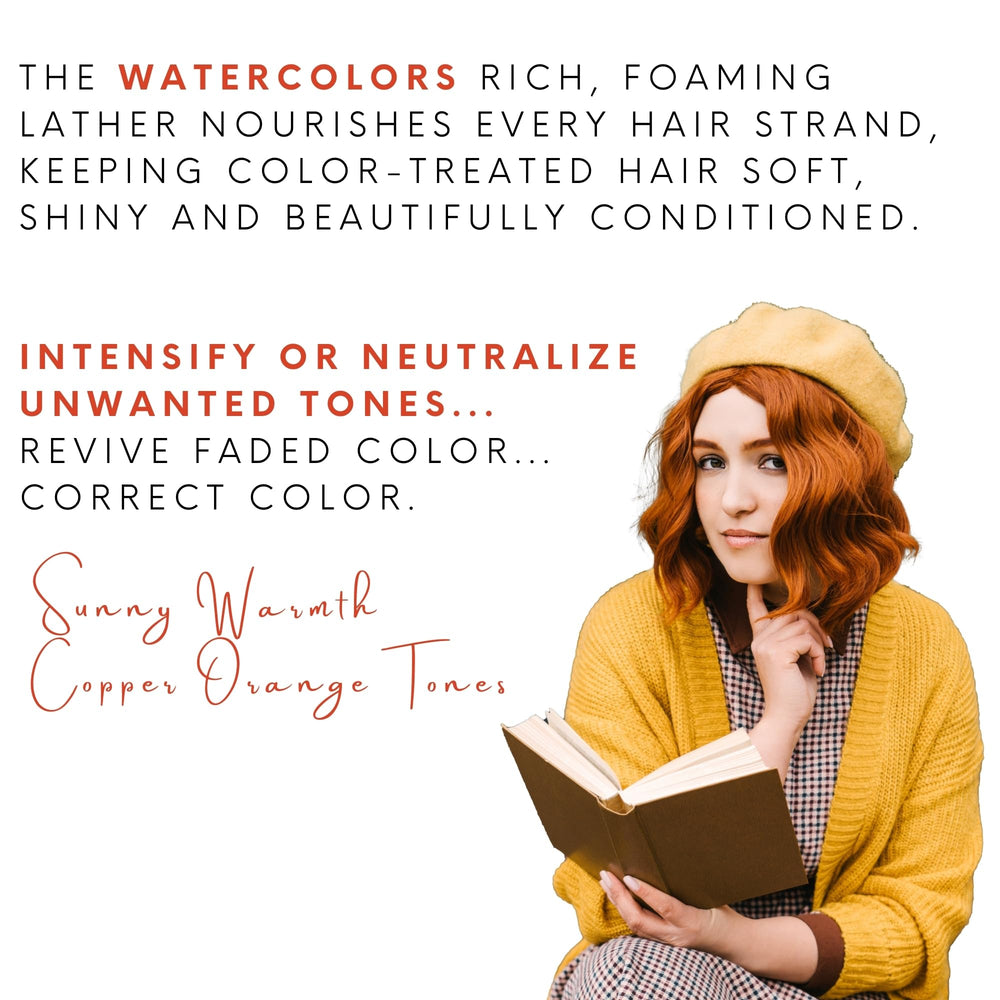 Watercolors Tressa goutte couleur cuivre déposant sur cheveux.