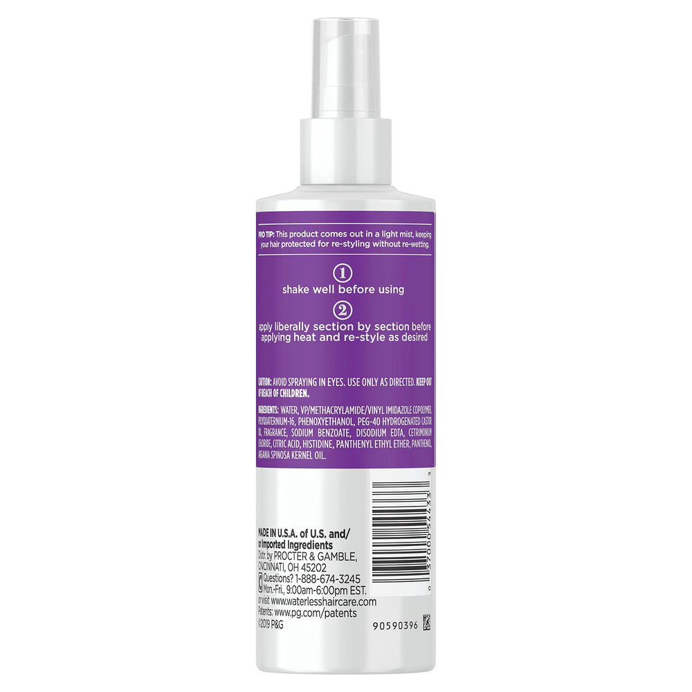Waterless Heat Shield en action: spray rapide pour coiffage en déplacement