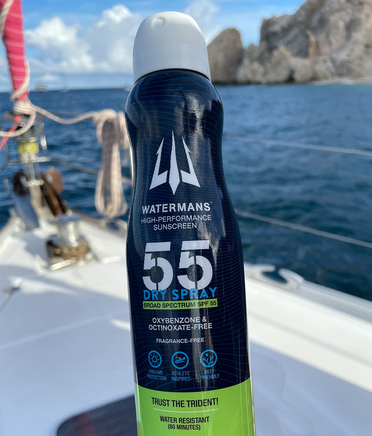 Watermans respectueux des récifs – spray sans parfum et sans colorants.