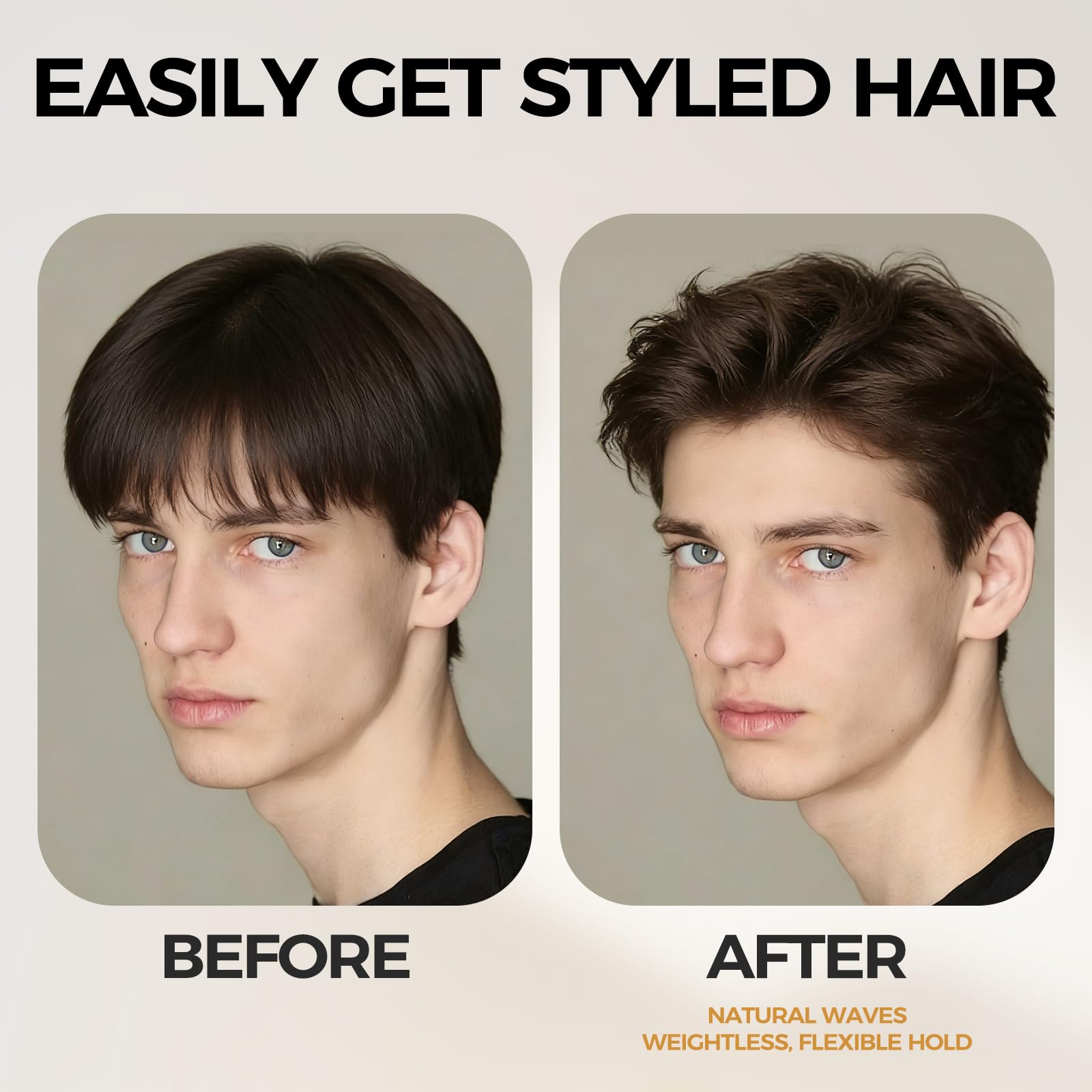 WAUSTOMAY Peigne Texturisant – styles masculins rapides et faciles.