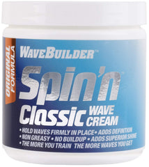 WAVEBUILDER Spin’n Classic Cream: texture veloutée pour des vagues définies et durables.