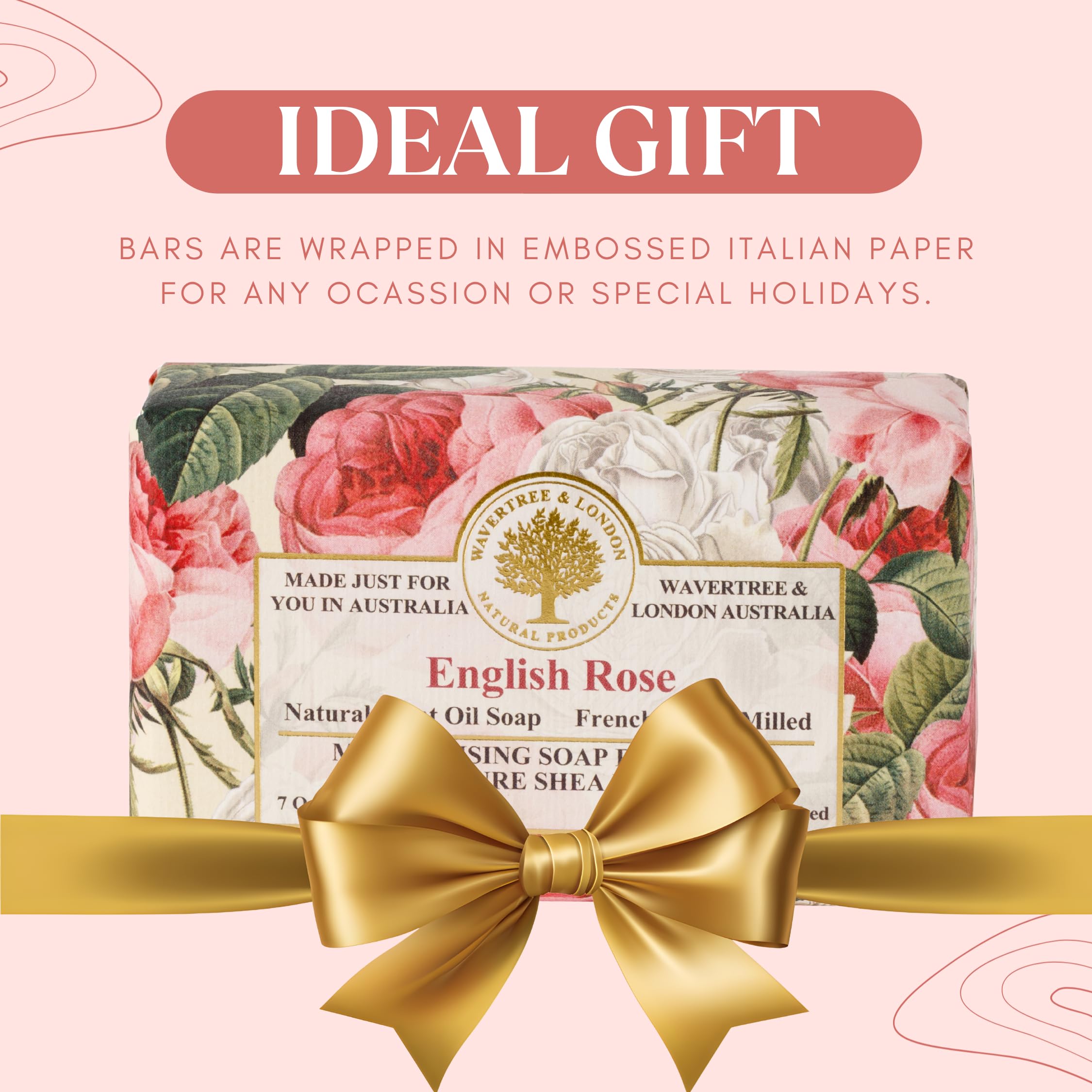 Coffret cadeau luxe, savon naturel élégant.