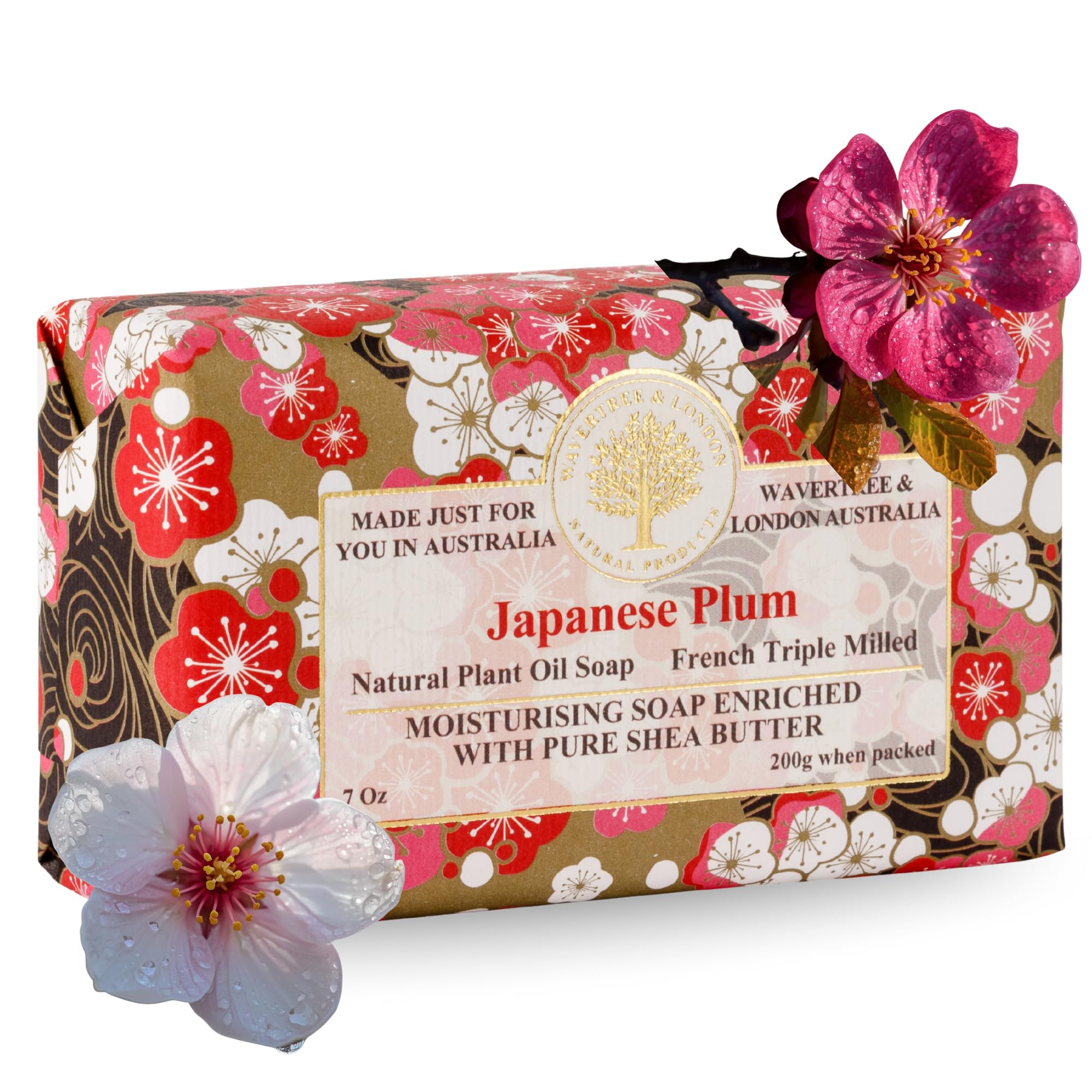 Savon Wavertree & London prune japonaise, parfum délicat et hydratant.