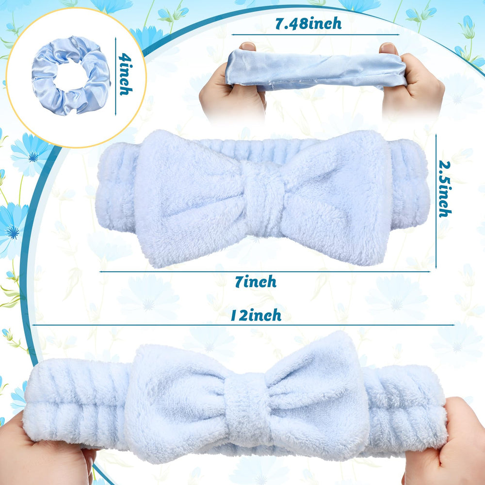 Wavwavw bandeau spa démoillette bleu, look coordonné et élégant.