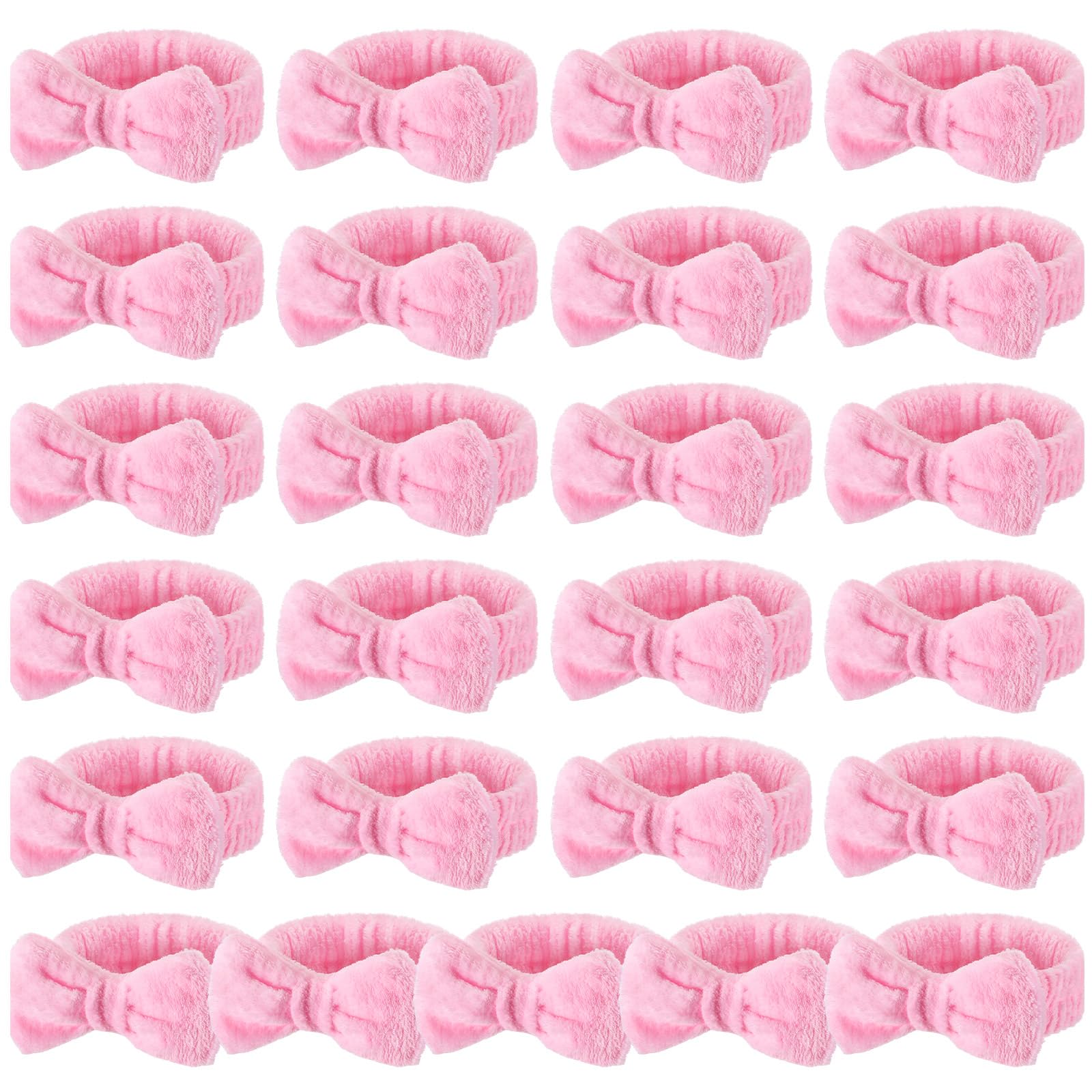 Bandeau visage Wavyknot rose corail, idéal pour le soin du visage.