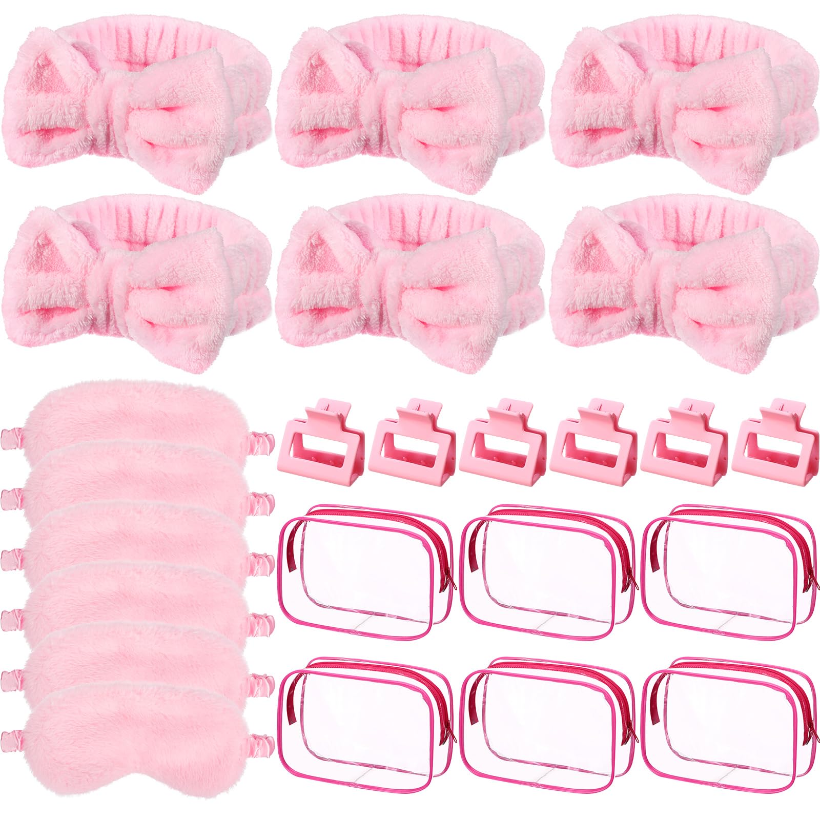 Bandes spa Wavyknot rose, maintien doux pendant les soins.