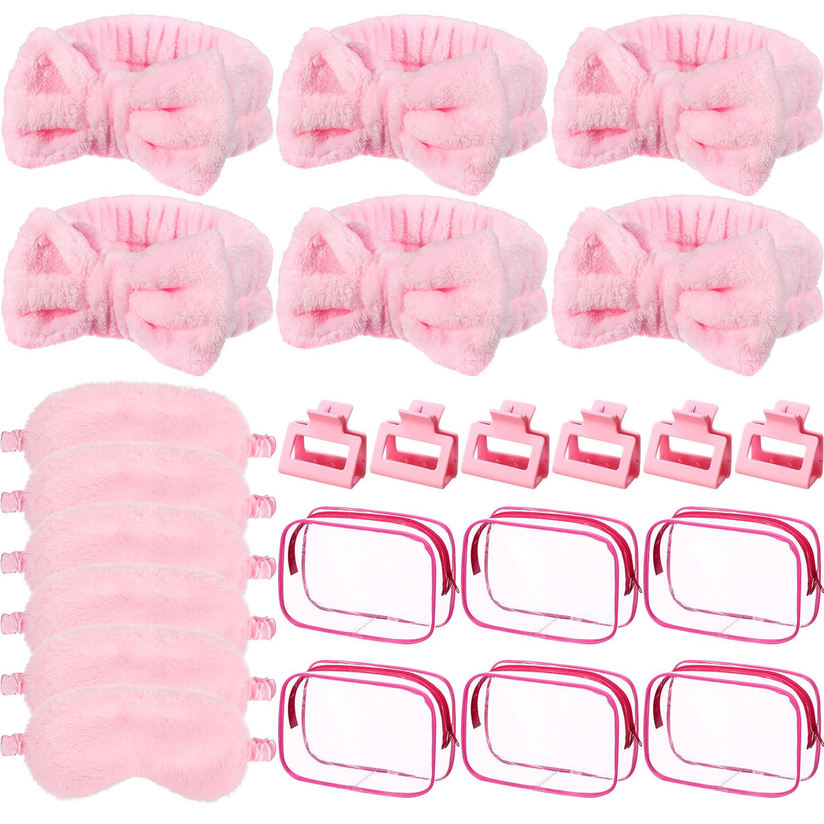 Bandes spa Wavyknot rose, maintien doux pendant les soins.