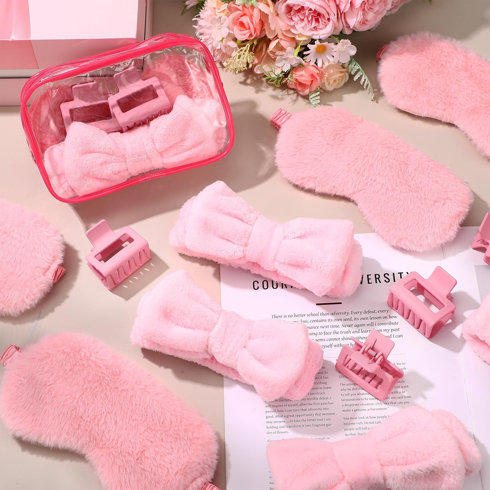 Pinces à cheveux rose Wavyknot, fixation légère pour les coiffures.