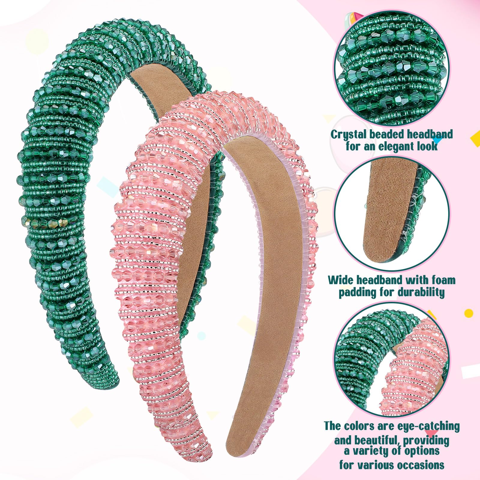 Wavyknot serre-tête diamants rose, ajoute un éclat glamour à vos tenues.