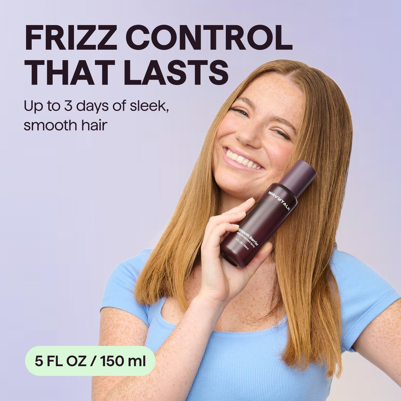 Wavytalk leave-in care texture ready for daily use on hair.