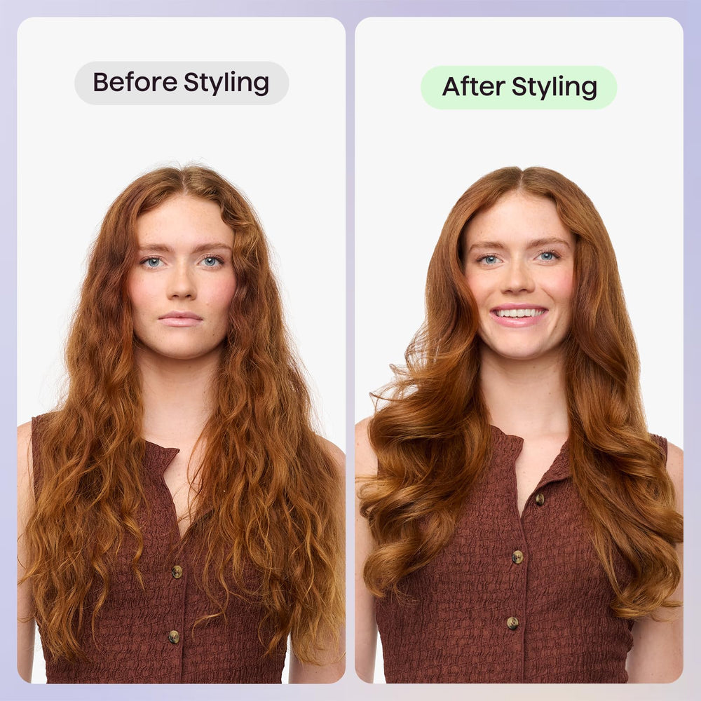 Wavytalk mist close-up demonstrating even distribution for smooth styling.