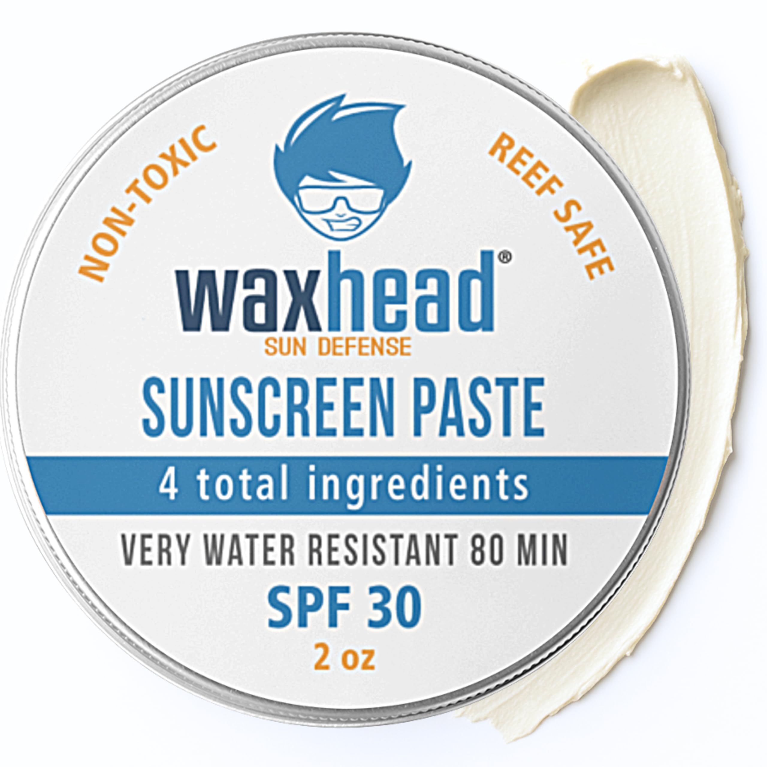 Waxhead oxyde de zinc indice UV 30 protège le visage et le nez avec une barrière minérale visible.