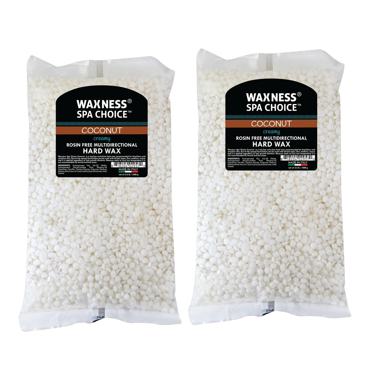 Waxness Spa Choice Cire Dure Coco sans résine pour épilation multidirectionnelle efficace