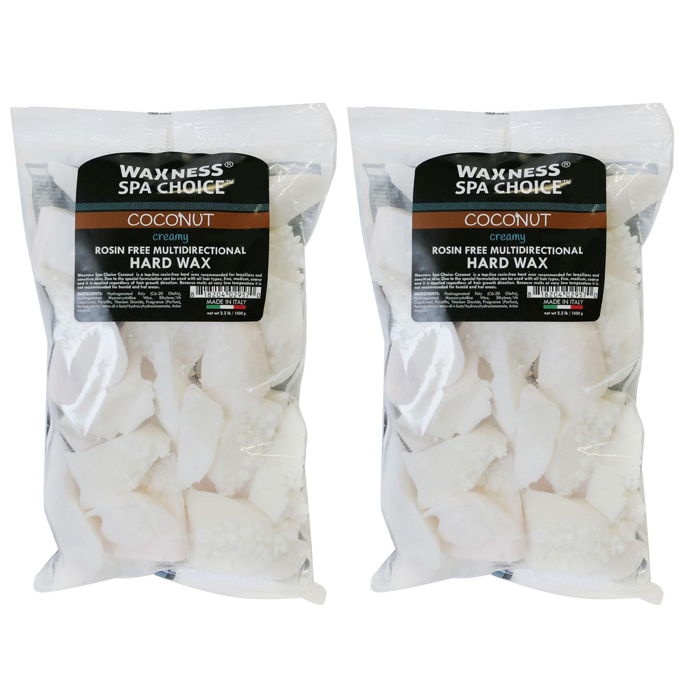 Waxness Spa Choice Cire Dure Coco sans résine, texture dense prête à l'emploi pour épilation