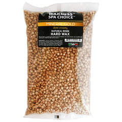 Waxness Spa Choice Mineral Gold avec granulés, base résine flexible pour une épilation homogène