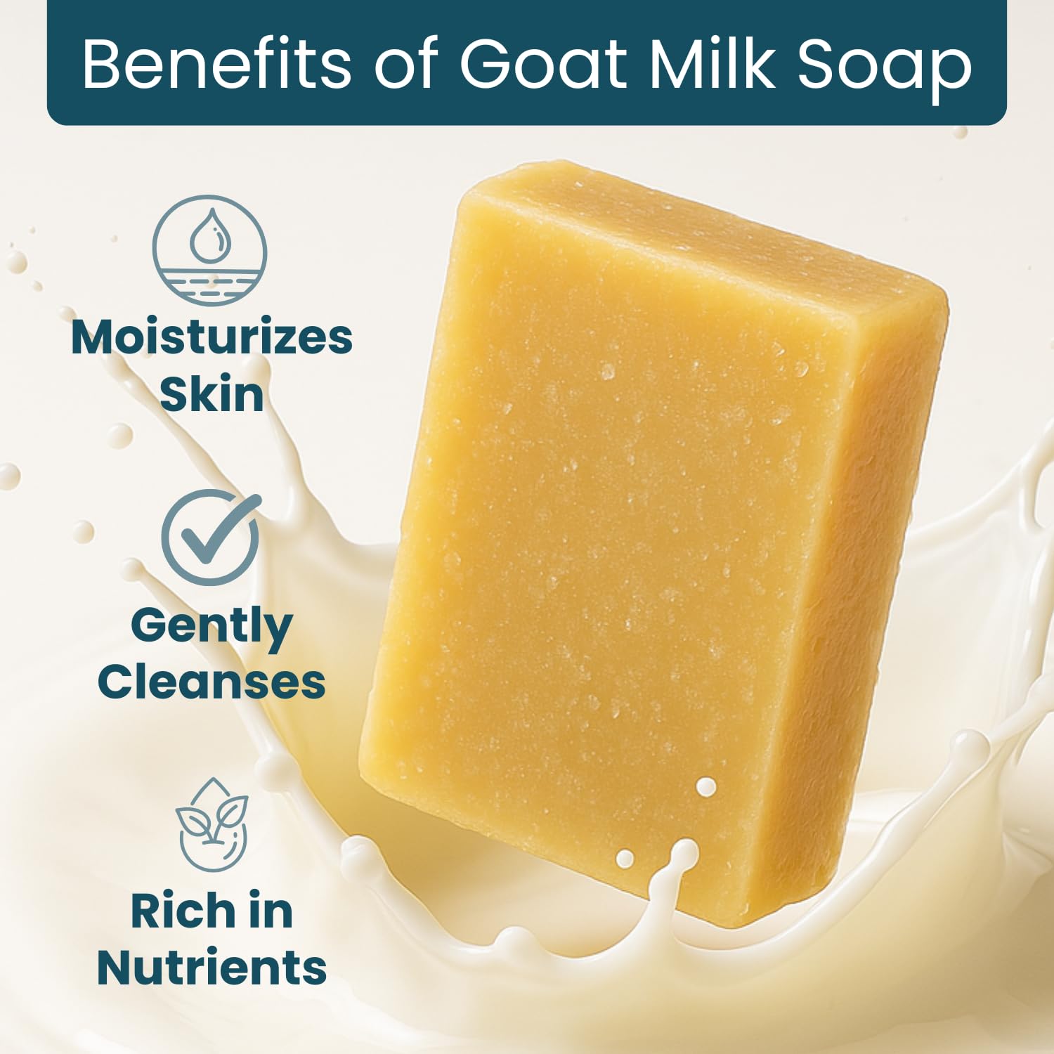Way Natural savon lait chèvre – douceur crémeuse pour visage et corps.