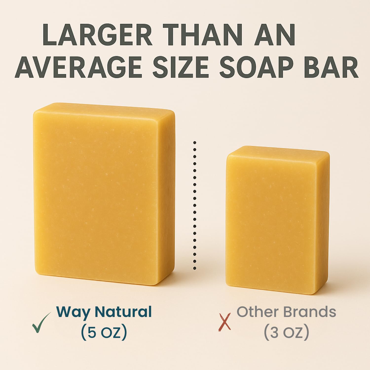 Way Natural savon sans colorants – parfum doux et naturel.