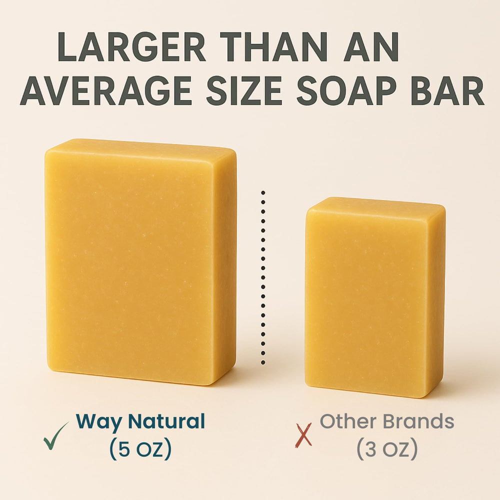 Way Natural savon sans colorants – parfum doux et naturel.