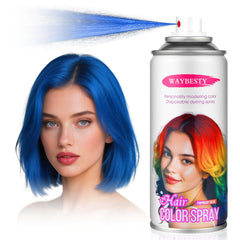 Waybesty aerosol colorant temporaire bleu pour cheveux, couleur vive et lavable