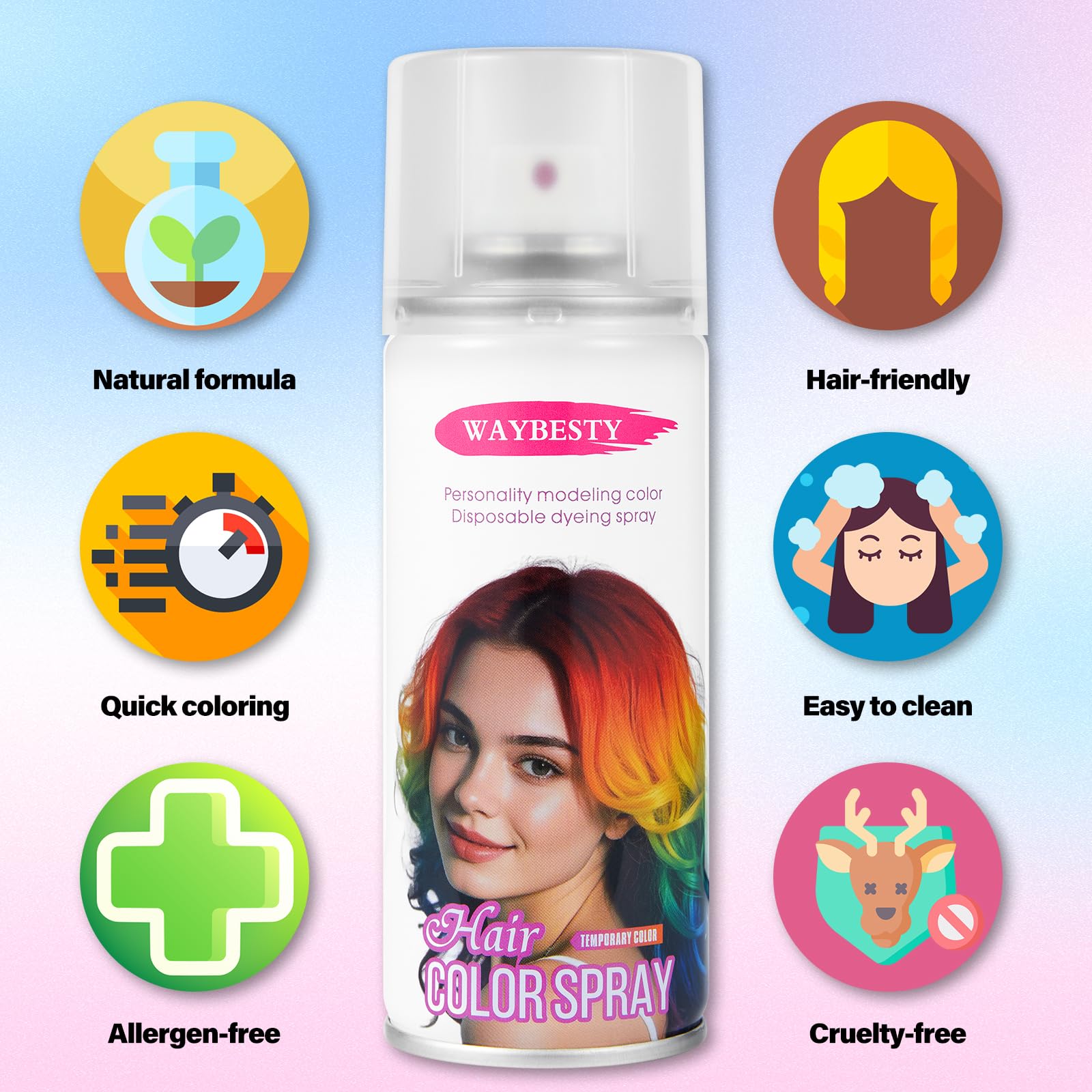 Waybesty spray couleur gris argenté: application sur cheveux gris pour un rendu homogène