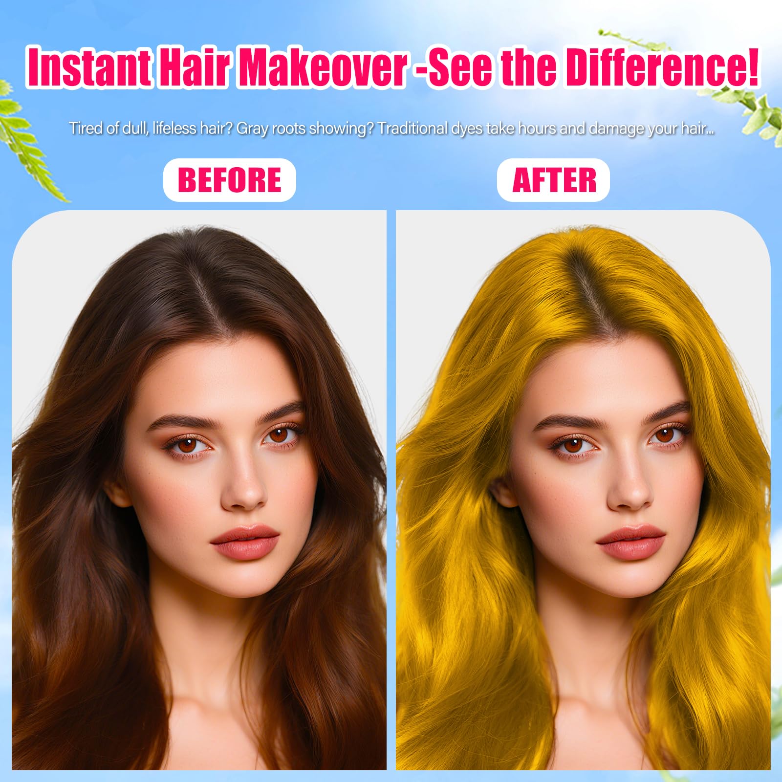 Waybesty Spray Coloration Cheveux Application Facile pour une coloration maison sans effort.