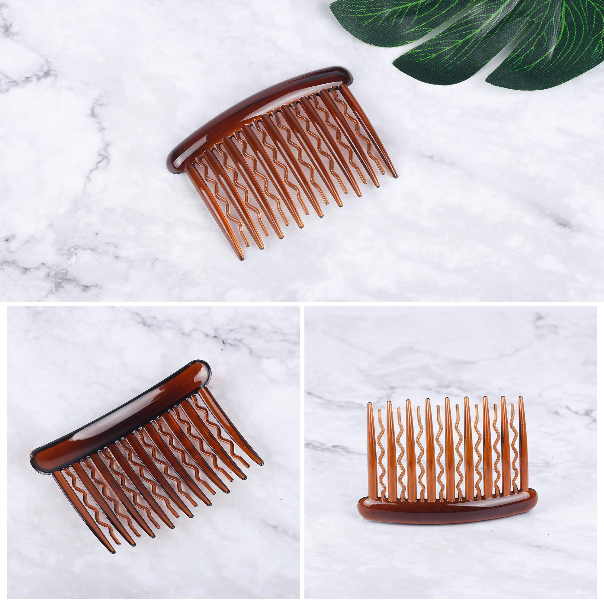 WBCBEC peigne latéral tortue brun clair, outil polyvalent pour coiffure.