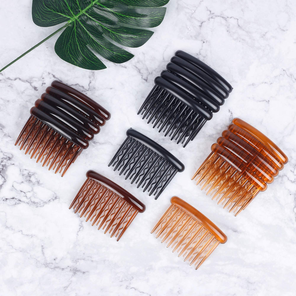WBCBEC kit peignes tortue noir, 18 pièces pratiques à partager.