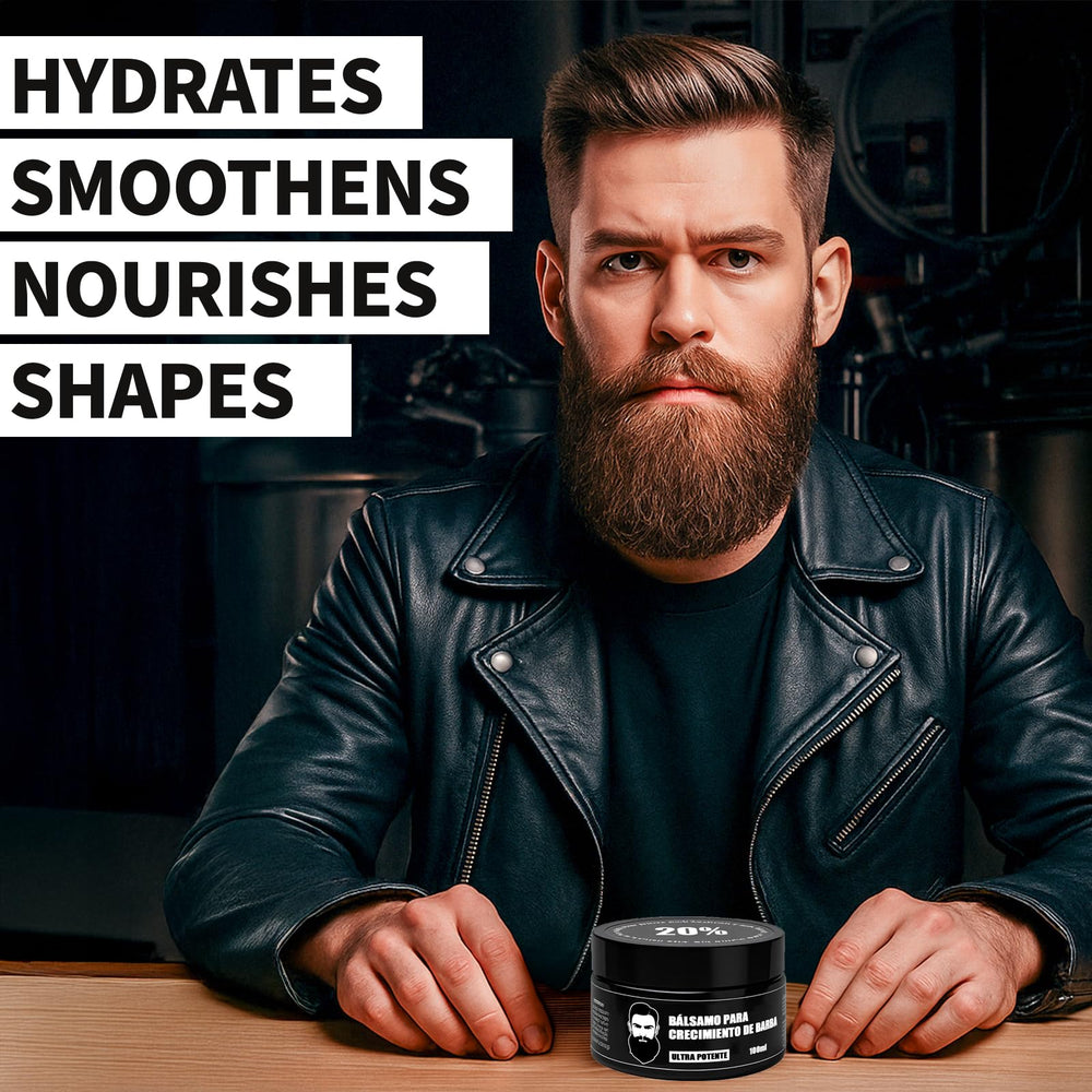 Wdvpue baume stimulant pour barbe — massage simple pour une répartition homogène