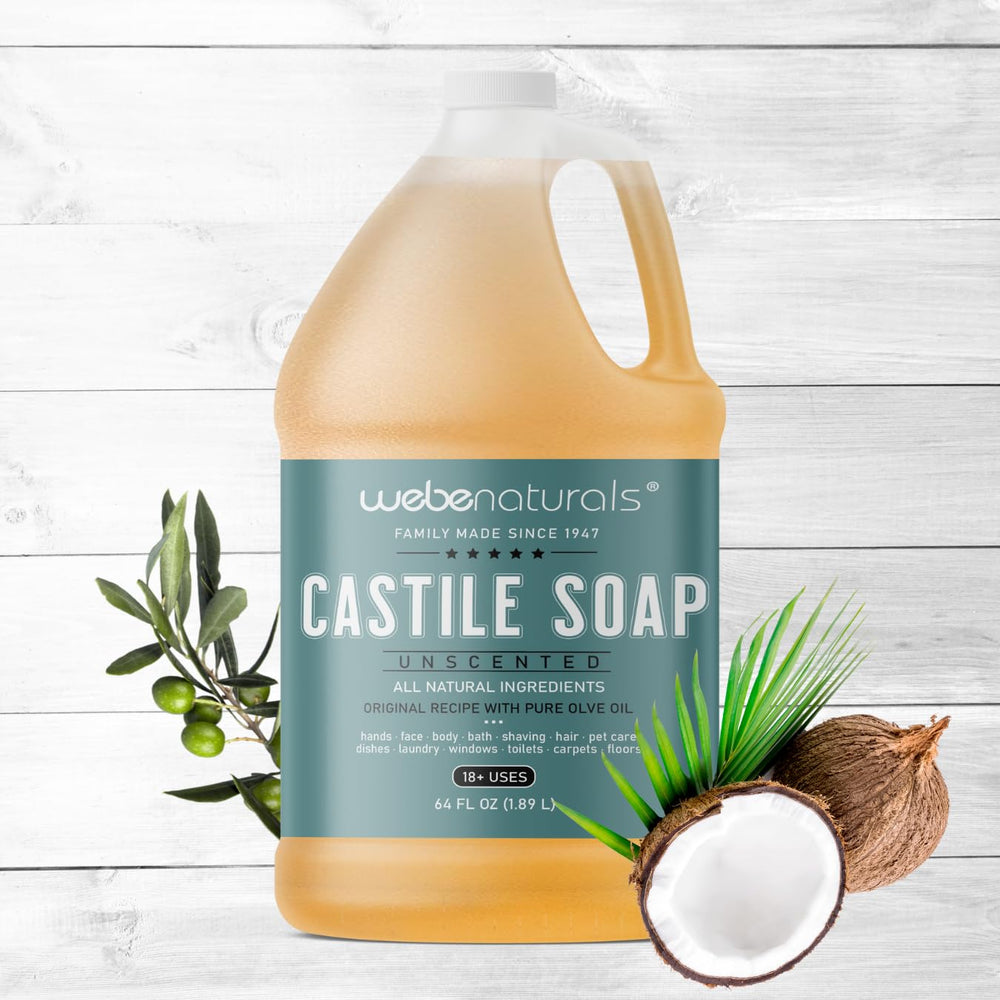 WEBE Savon Castile huile d'olive biologique – hydratation naturelle et peau équilibrée.