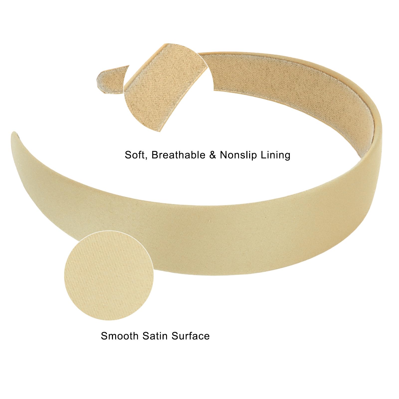 Wecoe bandeau satin 1,3 pouce vert, parfait pour activité sportive légère.