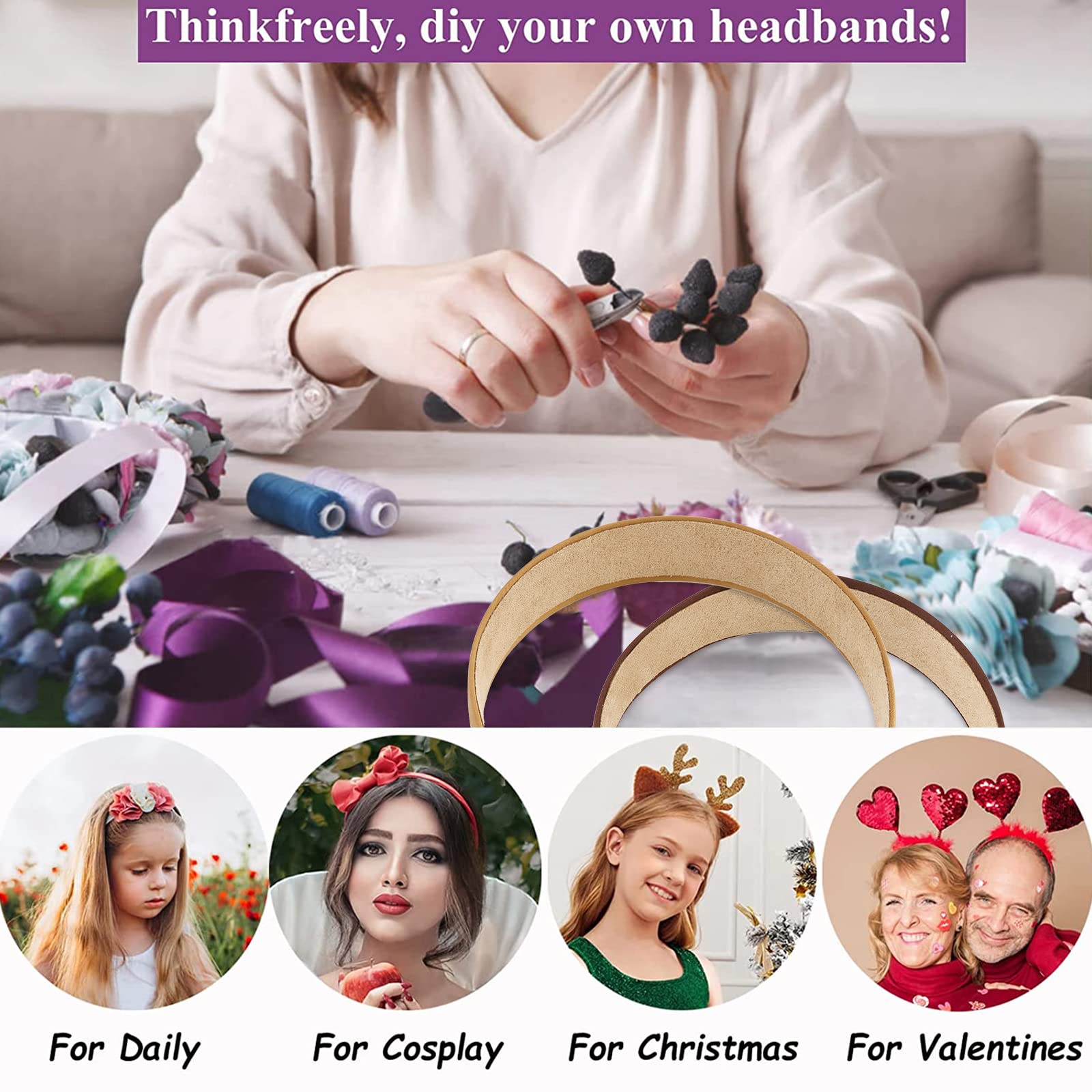 Bandeau satin Wecoe idéal pour femmes et filles de tous âges.