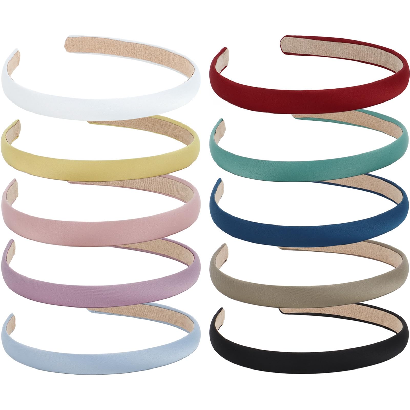 Bandeau Wecoe satin multicolores pour un look chic et polyvalent.
