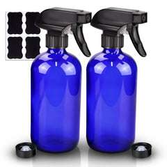 Wedama bouteille-vaporisateur-verre bleu 16onces idéal pour solutions nettoyantes