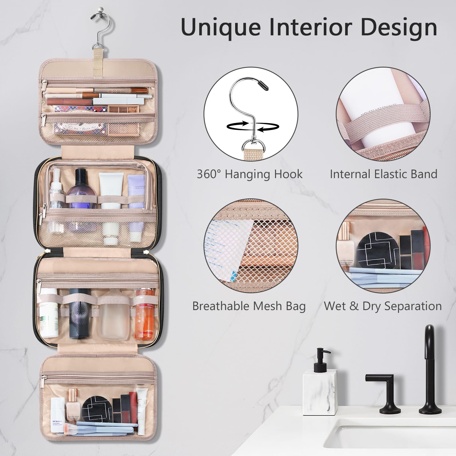 Wedama crochet 360 degrés, pratique pour accrocher sur porte et optimiser l'accès.