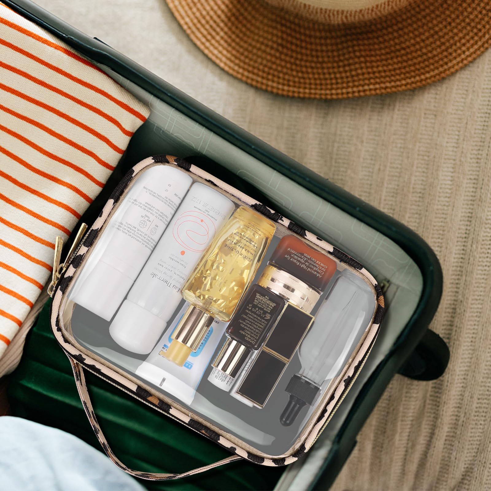 Wedama imprimé léopard pour un accessoire de voyage élégant et organisé.