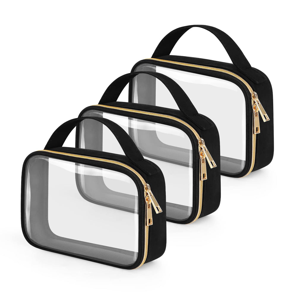 Wedama trousse de toilette approuvée TSA, lot de 3, ensemble compact et transparent.