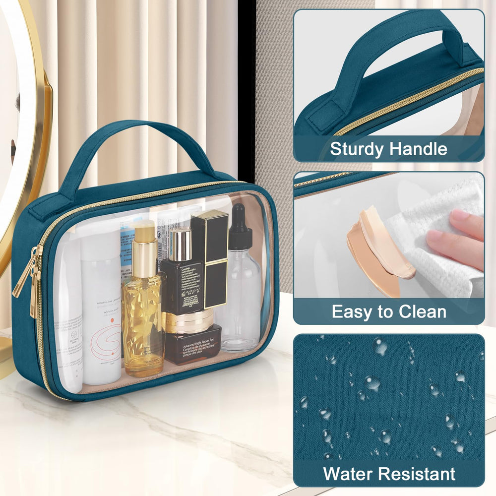 Wedama trousse toilette PVC double couche, surface facile à nettoyer.