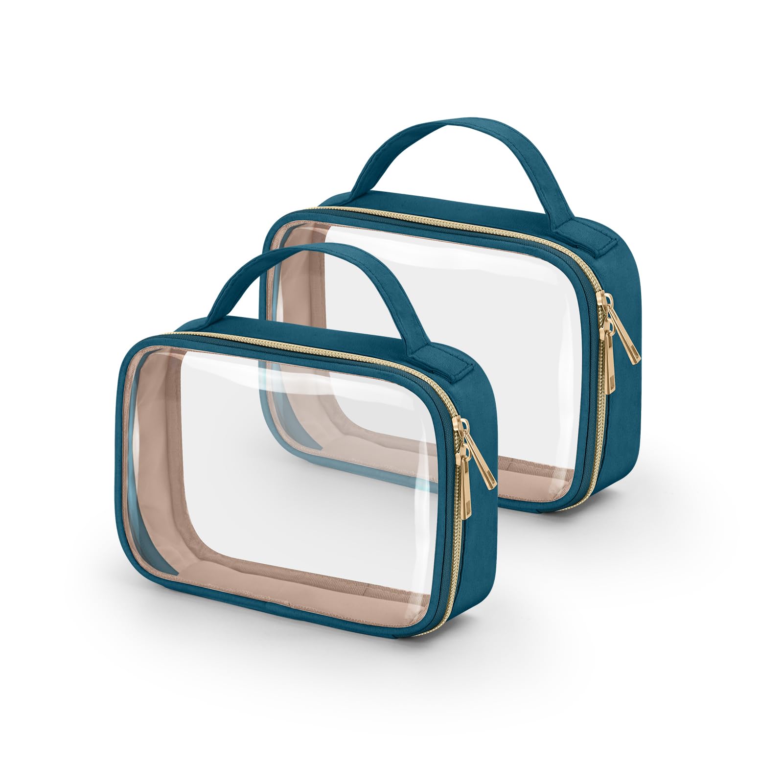 Wedama trousse toilette transparente, lot de 2, idéale pour passage rapide à l'aéroport.