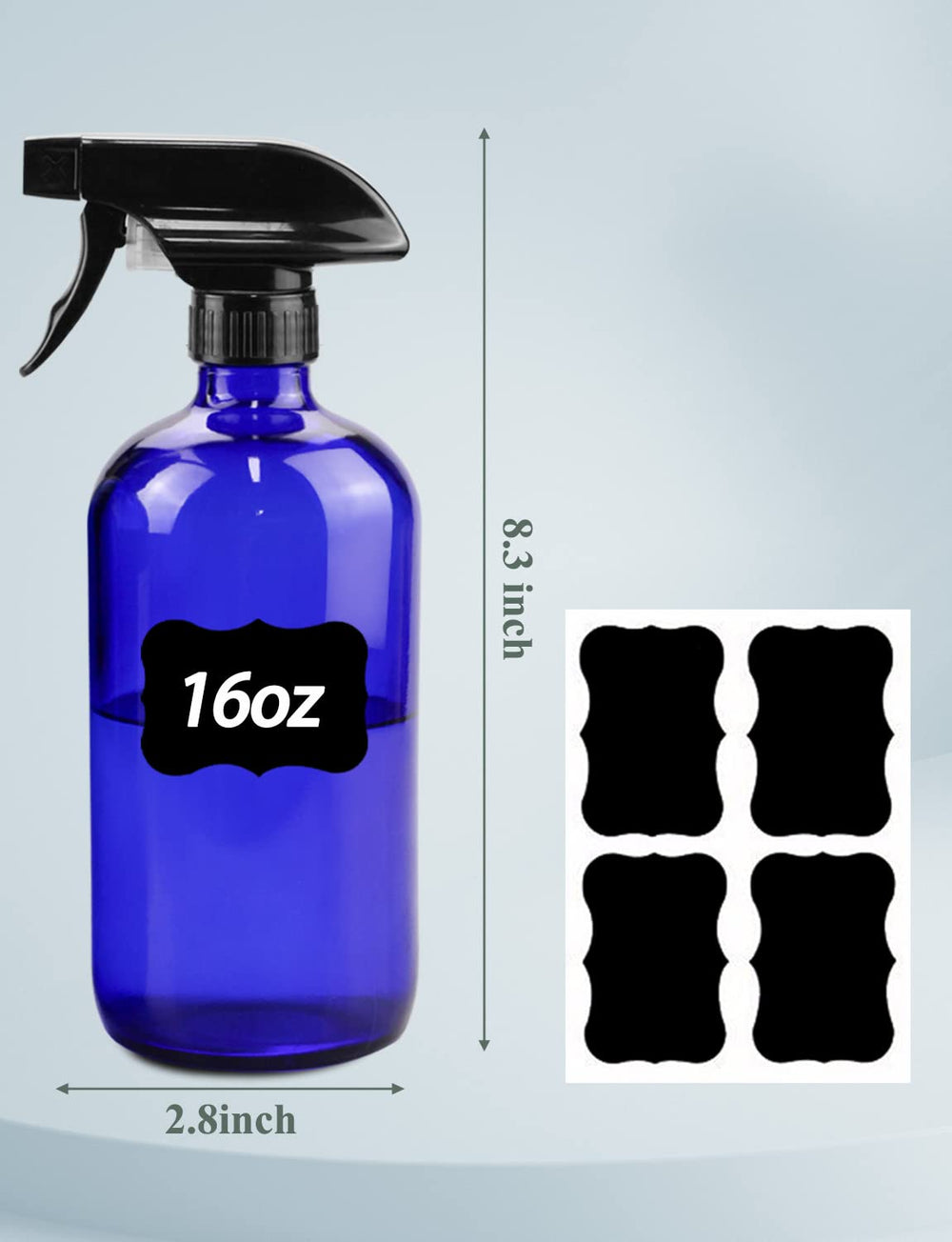 Wedama utilisations multiples verre bleu 16onces idéal pour nettoyages domestiques