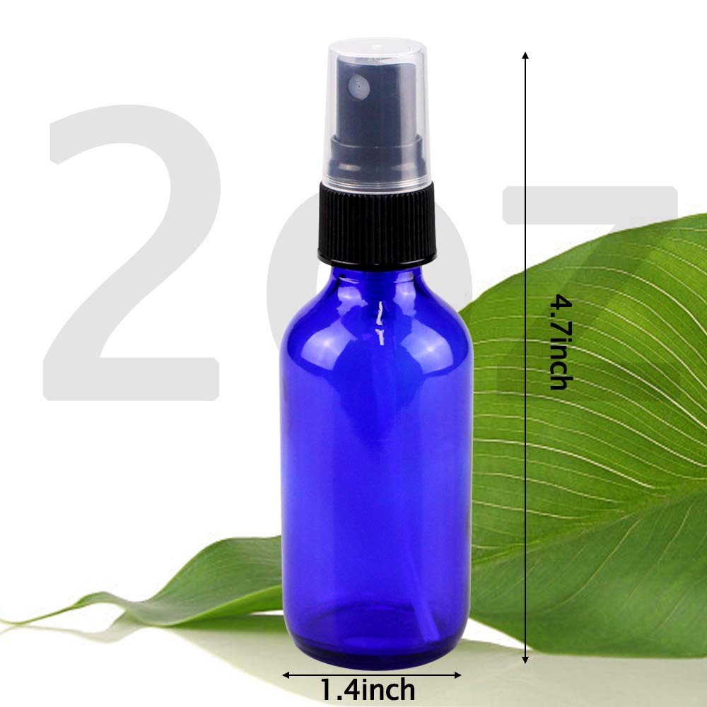 Wedama vaporisateur en verre 2 oz bleu, parfait pour arômes et parfums.