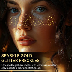 WEEMAY patchs visage paillettes dorées, formes variées pour personnaliser votre maquillage