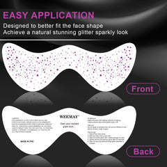 WEEMAY kit taches rousseur paillettes violet et argent, utilisation rapide et naturelle